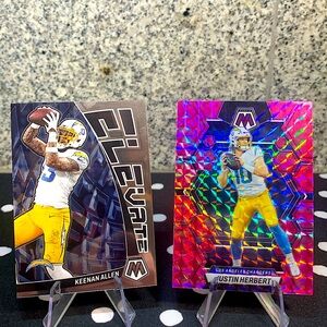 Keenan Allen & Justin Herbert Pink Prizm Mosaic Absolute Perfect! Bolt ⬆️⚡️⚡️⚡️